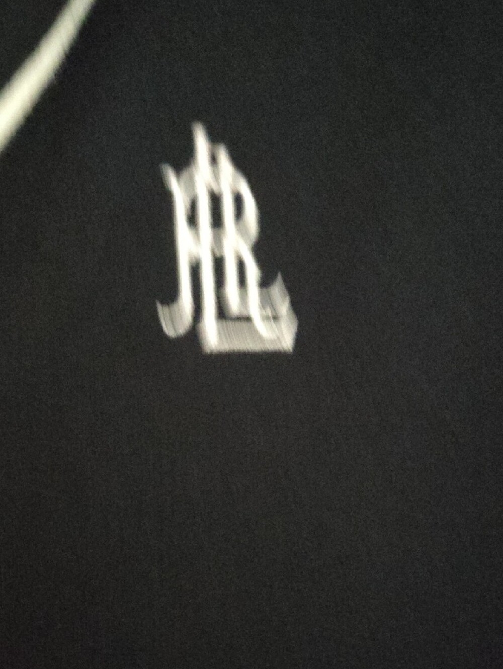 Lauren Ralph Lauren Black Long-Sleeve Polo-Style Sleepshirt with White Piping - Picture 3 of 6